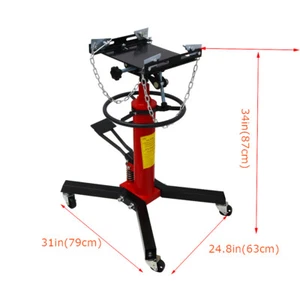 1300 LB 2 Truck Transmission Jack Swivel Wheels Lift Hoist 34" - 70" - Picture 1 of 2