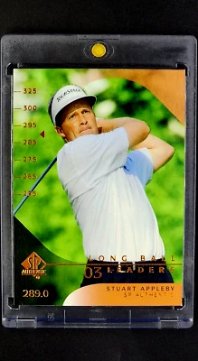 2003 UD Upper Deck SP Authentic Long Ball Leaders #58 Stuart Appleby Golf Card - Image 1 of 4