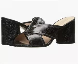 NEW Marc Jacobs Aurora Black Glitter Mule - Picture 1 of 6