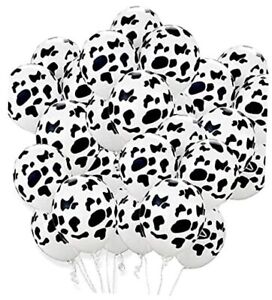 25 PCS Cow Balloons Funny Cow Print Balloons For Children's Party 25PCS (White)