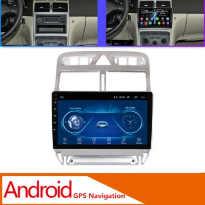 Android 9.0 Car Player Radio GPS Wifi Navigation Multimedia For Peugeot 307 - Image 1 of 4