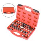 17pcs Diesel Injector Seats Cutter Cleaner Carbon Remover Universal Car Tool Kit