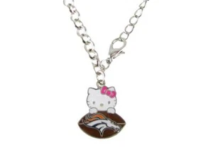Denver Broncos Hello Kitty NFL Silver Charm Bracelet Girls Womens Jewelry - Picture 1 of 1