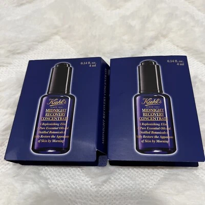 NEW x2 Kiehl's Midnight Recovery Concentrate Travel Deluxe Sample 0.14 oz/ 4 ml - Image 1 of 4