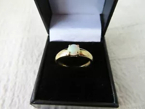 9CT YELLOW GOLD & OPAL RING, BIRMINGHAM 2007, SIZE S 1/2, 1.84gs - Picture 1 of 9