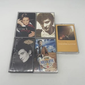 LOT 5 CASSETTE TAPES KD LANG -Drag, Ingenue, Shadowland, Absolute, Invincible Su - Picture 1 of 7