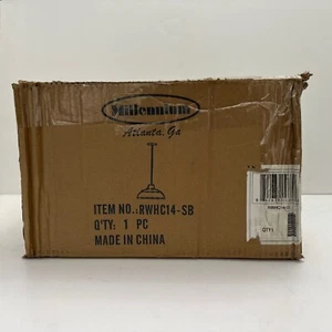 Millennium Lighting RWHC14-SB R Series 1 Light 14" Warehouse/Cord Hung- Black - Picture 1 of 6