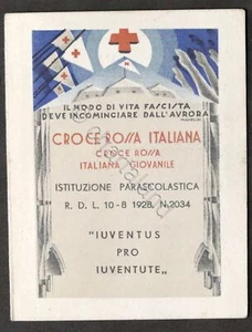 Tessera Croce Rossa Italiana Giovanile - Istruzione Parascolatica - 1939 / 1940 - Picture 1 of 2