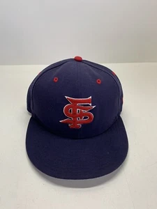 New Era Fresno State Bulldogs Fitted Cap Hat 6 7/8 Red Blue College Sports Logo - Picture 1 of 7