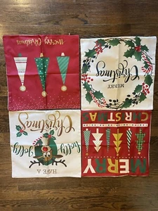 Christmas Pillow Covers,  Decorations, Throw Pillow Covers 18x18 Set of 4, - Picture 1 of 1