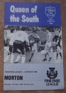 1986-87 (Apr) Queen of the South v Morton - Scottish Division One - Picture 1 of 2