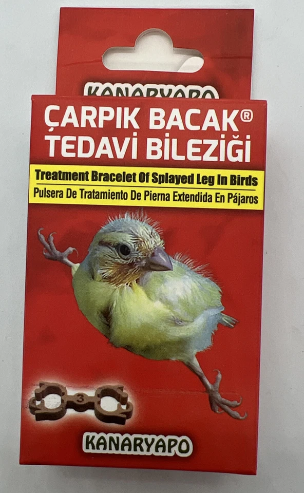 KANARYO Canary Finch Bird Splayed Leg Treatment Bracelet Bands Rings 3 mm