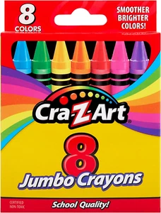 Crayons Jumbo, 8 couleurs assorties, 8/pack (10203WM48) - Photo 1/12