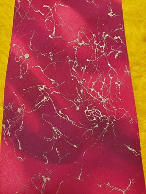 1940s 1950s VINTAGE TIE ~ WILSON BROS. AIRBRUSH / HANDPAINTED w/ GOLD DRIP ~ 50" - Image 1 of 4