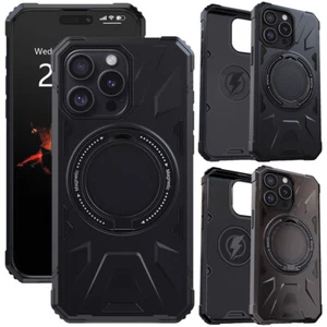 For iphone 15/15 Pro/15 Pro Max/15 Plus Shockproof Heavy Duty Stand Case Cover - Picture 1 of 24