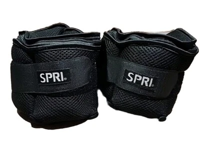 SPRI 5 lb Pair of Ankle Weights Adjustable Neoprene Sand Filled Black  - Image 1 of 4