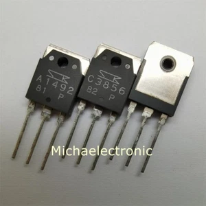 5pairs 2SA1492 2SC3856 A1492 C3856 -P P Genuine NEW Sanken TO-3P - Picture 1 of 6