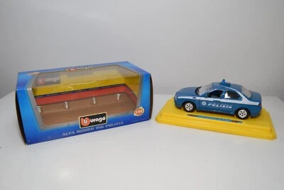 B63 1:24 BBURAGO BURAGO 0185 185 ALFA ROMEO 156 BLU POLIZIA MIB RARO! - Immagine 1 di 4