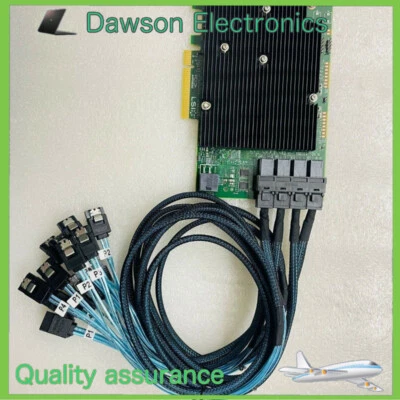 LSI SAS 9300-16I 12GB/S HBA BUS ADAPTER CARD IT Mode  SATA Cable 4*SFF-8643 - Image 1 of 4