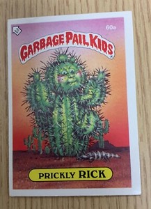 Garbage Pail Kids 60a Prickly Rick 1986 Sticker Card GPK UK Series 2 VGC