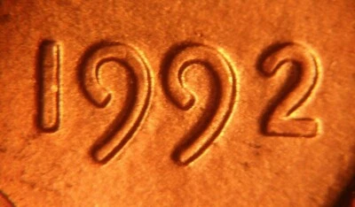 1992-P Brilliant Uncirculated Lincoln Cent Roll from recently opened mint bag - Image 1 of 4