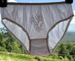 Vintage Girl 14 16 Teen Vintage Y2K Nylon Bikini Panty Underwear Brief White - Picture 1 of 5