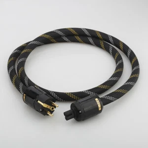 Audiophile HiFi Audio AC Power Cable EU US Schuko Version Power Cord IEC C7 - Picture 1 of 13