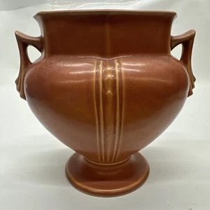 Roseville Russco-Orange Urn/vase 1930s With Label - 7.5” - Picture 1 of 7