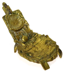 Rare Antique Bronze Gentleman's Pocket Watch Holder 19th Century - Picture 1 of 8