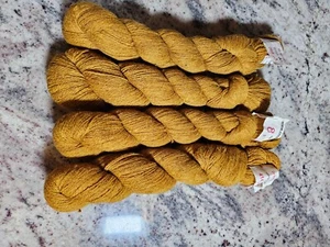 4 wool Worsted DK Yarn Color dark yellow orange hues 1472 yards 320 grams - Picture 1 of 6
