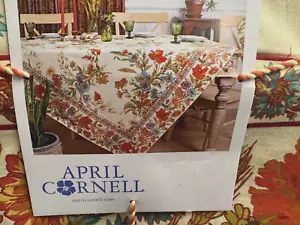 April Cornell WILDFLOWERS 60 x 84 Tablecloth Fall French Country Floral Rust - Picture 1 of 4