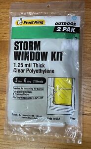 Frost King Outdoor 3 Ft. x 6 Ft. x 1. 25 Mil. Thick Storm Window Kit  
