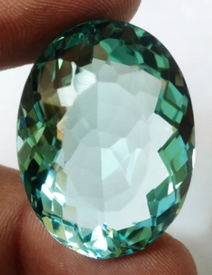 60.50 Ct. Large Ocean Green Aquamarine Oval Cut Loose Gemstone Gift for Birthday - Image 1 of 4