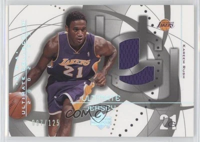 Camisetas Ultimate Collection Game 2002-03 plateadas/125 Kareem Rush #KR Rookie RC Foto 1 de 2