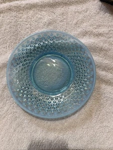 Vintage Fenton Blue Opalescent glass 8’ plate - Picture 1 of 5