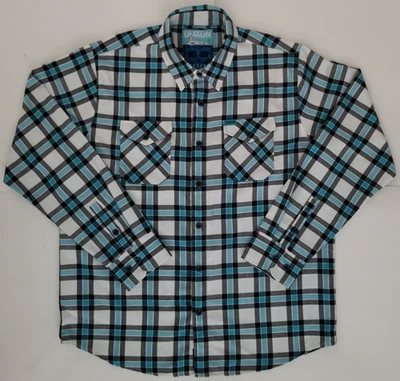 Dixxon Flannel Iceberg Shirt Mens XL Blue White Plaid - Image 1 of 4
