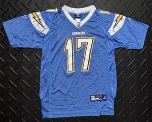 Camiseta Reebok San Diego Chargers Philip Rivers #17 Juvenil Grande 12-14 NFL Azul - Imagen 1 de 8