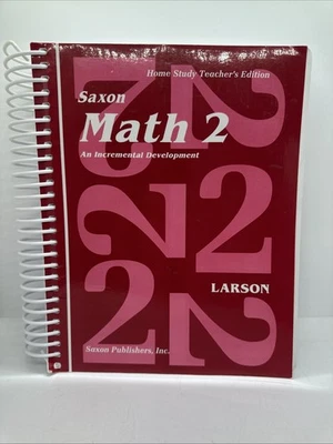 Saxon Math 2 Home Study Teacher's Edition Larson Manual *good condition* - Image 1 of 4