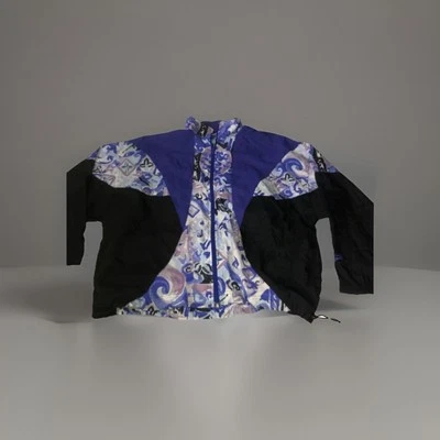 Chaqueta cortavientos Reebok vintage de los 80 o 90 para mujer XL púrpura negra Foto 1 de 4