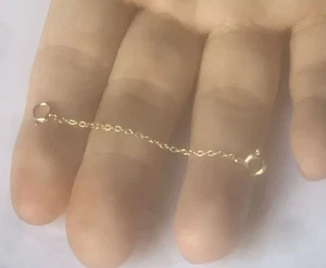 9ct Yellow Gold Extender Safety Chain Bracelet Necklace 1" to 6" - Picture 1 of 3