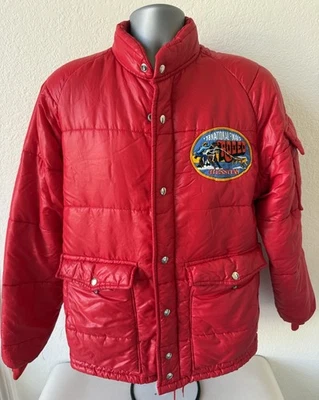 Vtg 70’s National Finals Rodeo Mens Puffer Jacket Men M Hesston 1978 Distressed - Image 1 of 4