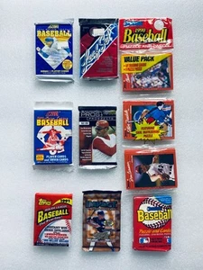 Nueva colección de tarjetas de béisbol vintage selladas (1 todavía tiene un palo de goma de mascar) - Imagen 1 de 11