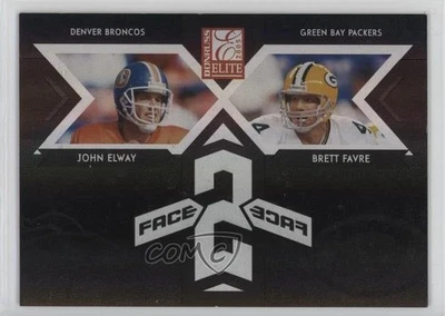 2005 Donruss Elite Face 2 Black 434/500 Brett Favre John Elway #CB-5 HOF n1u - Image 1 of 3