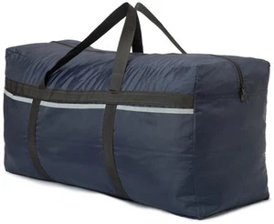 Extra Large Lightweight Duffle Bag Water Resistant Foldable 96L Dark Blue - Picture 1 of 9