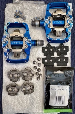 Pedales Hope Union TC Trail azules con 3 juegos de tacos - usados, buen estado Foto 1 de 4