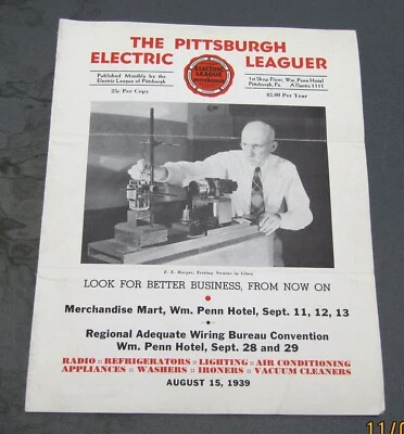 1939 The Pittsburgh Electric Ledger Majestic Radio Convention Sales Flyer rare - Image 1 of 3