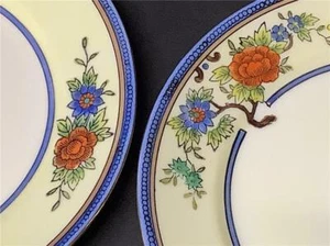 5 Vintage NORITAKE M Morimura BREAD PLATES Blue Orange Green Yellow White - Picture 1 of 8