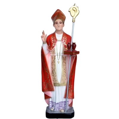 Statua di San Gennaro in resina con occhi di vetro 75 cm Made in Italy - Immagine 1 di 4