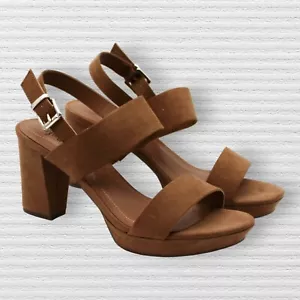 Style & Co. Women Jazminn Faux Suede Platform Slingback Sandals Shoes (Size 8.5) - Picture 1 of 8