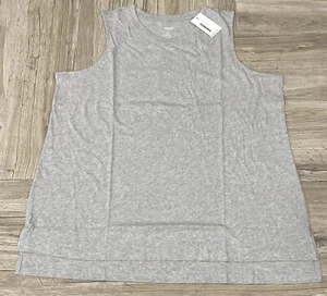 Sonoma Women's Gray Organic Muscle Tank Tunic Top Plus Size Sleeveless Top  - Picture 1 of 2